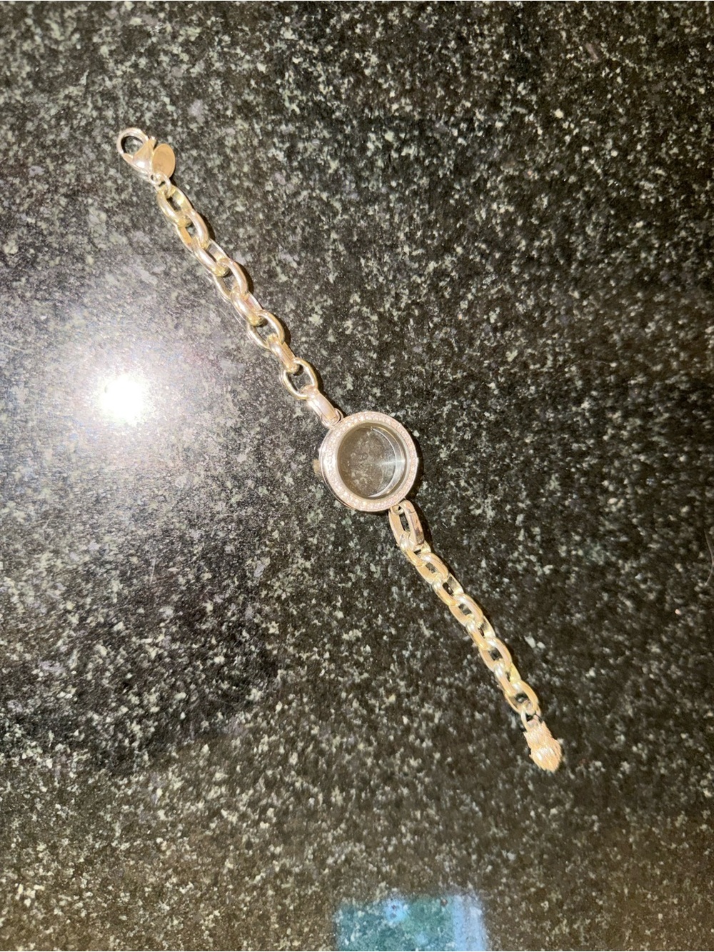 Origami Owl Silver-Tone Living Locket Chain Bracelet
